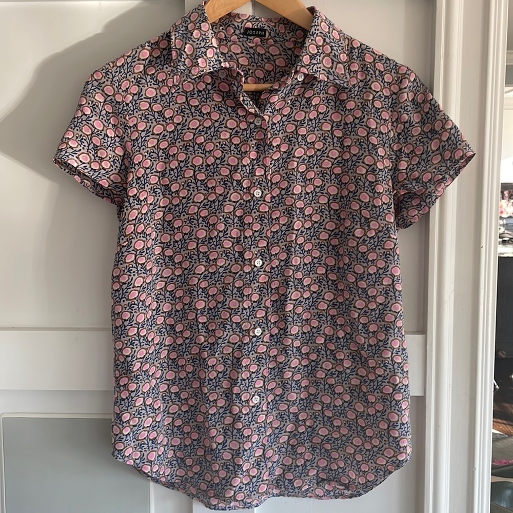 JOSEPH Made in France 100% Silk Shirt